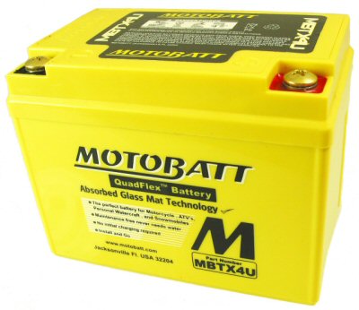 MotoBatt Quadflex Battery 12v 4ah